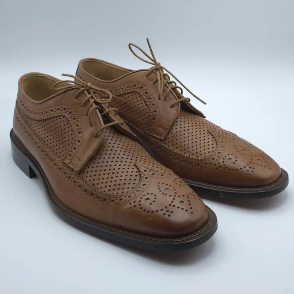 MERCANTI FIORENTINI Men's Shoes‎ 8.5M LEATHER Oxford Lace Up ITALY🇮🇹MADE 5729